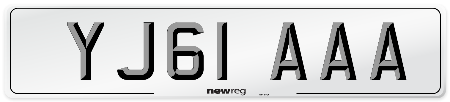 YJ61 AAA Number Plate from New Reg